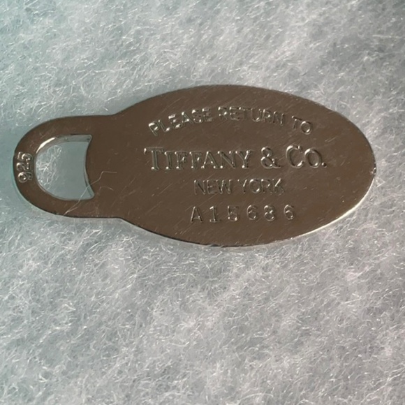 Authentic Tiffany oval tag - Picture 1 of 3